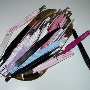 Mixed Color Eyelash Tweezers Bundle